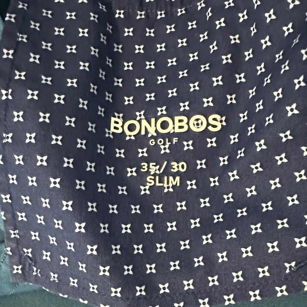 Bonobos 35 Golf Performance Slim Fit Teal‎ Mens Athletic Casual Flat Front Pants